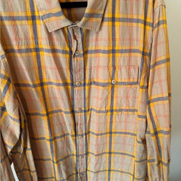 REI Cooperative Shirt Plaid Button Up Outdoor Fall Hiking Mens XXL cotton hemp - Picture 3 of 6